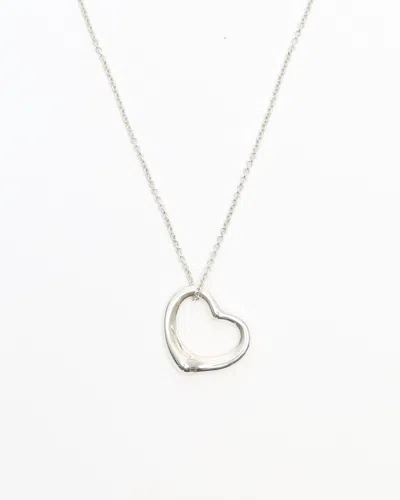 Tiffany & Co Open Heart Silver Necklace