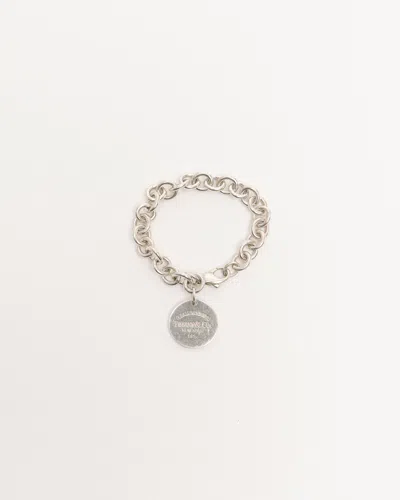 Tiffany & Co Return To Round Tag Bracelet 36.4g In Silver