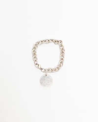 Tiffany & Co Return To Round Tag Silver Bracelet 36.6g