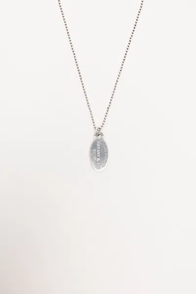 Tiffany & Co Return To Tiffany Oval Tag Silver Necklace