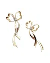 TIFFANY & CO TIFFANY & CO. RIBBON BOW 18K 0.20 CT. TW. DIAMOND DANGLE EARRINGS (AUTHENTIC  PRE-OWNED)