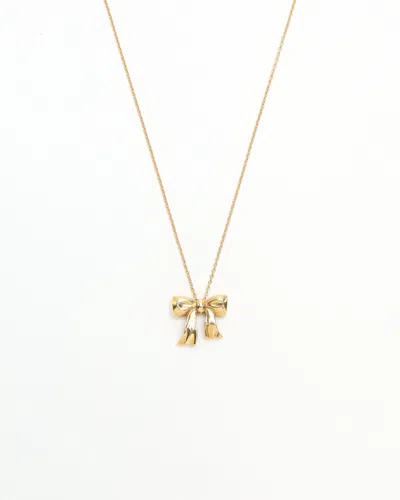 Tiffany & Co Ribbon Pendant 18kt Yellow Gold Necklace