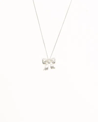 Tiffany & Co Ribbon Pendant Silver Necklace