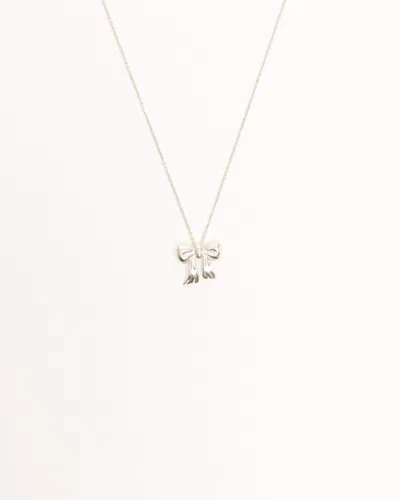 Tiffany & Co Ribbon Pendant Silver Necklace