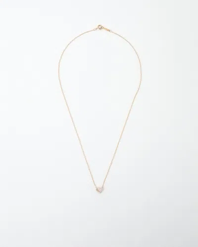 Tiffany & Co Sentimental Heart Extra Mini Diamond 750(pg) 1.7g Necklace In Transparent