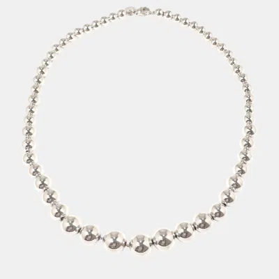 Pre-owned Tiffany & Co Silver Graduated Ball Necklace