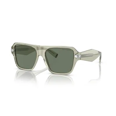 Tiffany & Co . Square Frame Sunglasses In Green