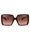 Tiffany & Co 55mm Gradient Square Sunglasses In 838913 Burgundy
