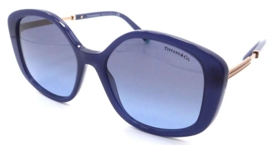 Pre-owned Tiffany & Co Sunglasses Tf 4192 83158f 54-17-145 Opal Blue / Blue Gradient Italy