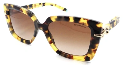 Pre-owned Tiffany & Co Sunglasses Tf 4199 80643b 53-18-140 Yellow Havana / Brown Gradient