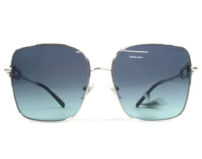 Pre-owned Tiffany & Co . Sunglasses Tf3094 6001/9s Silver Oversized Square W/ Blue Gradient