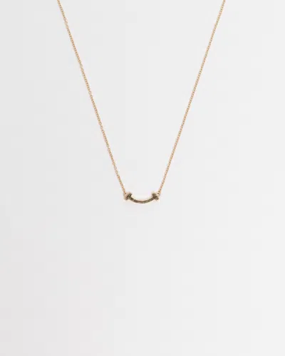 Tiffany & Co T Smile Mini 18kt Yellow Gold Necklace