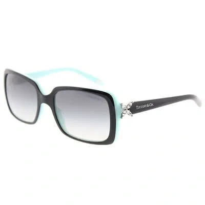 Pre-owned Tiffany & Co . Tf 4047b 80553c Top Black On Azure Sunglasses Grey Gradient In Gray