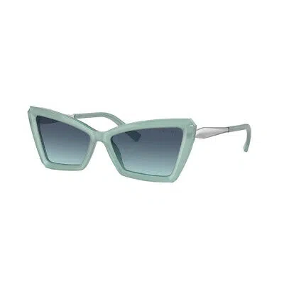 Pre-owned Tiffany & Co . Tf 4203 83739s Light Blue Opal Plastic Sunglasses Azure Blue