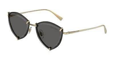 Pre-owned Tiffany & Co . Tf3090 6002s4 Gold Dark Grey 55 Mm Women's Sunglasses In Gray
