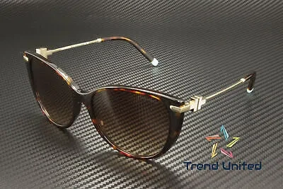 Pre-owned Tiffany & Co . Tf4178 80153b Havana Brown Gradient 57 Mm Women's Sunglasses