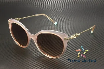 Pre-owned Tiffany & Co . Tf4189b 833413 Milky Pink Gradient Brown 55 Mm Women's Sunglasses In Pink Gradient Dark Brown
