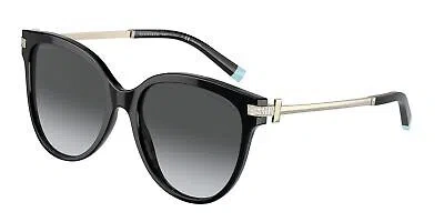 Pre-owned Tiffany & Co . Tf4193b 8001t3 Black Grey Grad Polarized 55 Mm Women's Sunglasses In Polar Grey Gradient