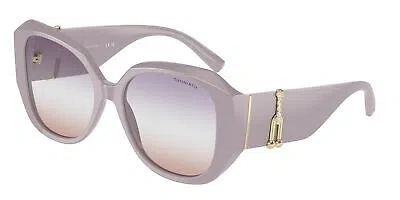 Pre-owned Tiffany & Co . Tf4207bf 8381el Orchid Ice Violet Grad Mir 55 M Women's Sunglasses In Violet Gradient Mirror