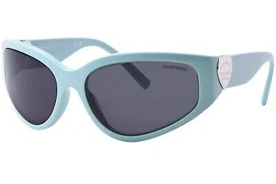 Pre-owned Tiffany & Co . Tf4217 838887 Sunglasses Women's Blue/dark Grey Oval Shape 59mm In Gray