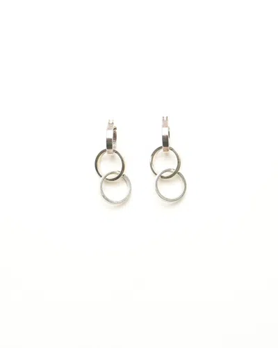 Tiffany & Co Triple Interlocking Circle Dangling Silver Earrings