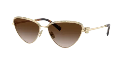 Tiffany & Co . Woman Sunglasses Tf3107kb In Brown Gradient