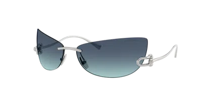 Tiffany & Co . Woman Sunglasses Tf3112k In Azure Gradient Blue