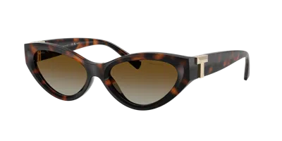 Tiffany & Co . Woman Sunglasses Tf4225u In Polar Brown Gradient