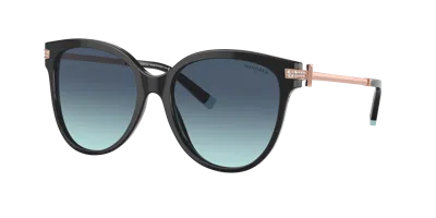 Tiffany & Co . Woman Sunglasses Tf4193b In Azure Gradient Blue