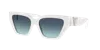 Tiffany & Co . Contemporary Cat-eye Sunglasses With Iconic T Motif In Azure Gradient Blue