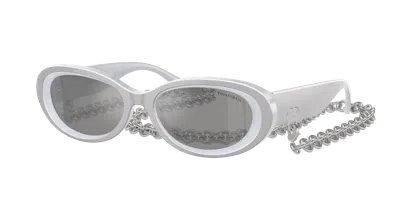 Tiffany & Co Metal Tf4221 Sunglasses In Light Grey Mirror Silver