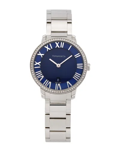 Tiffany & Co . Women's Atlas 2-hand Diamond Diamond Watch, Circa 2000s  (authentic ) In Metallic