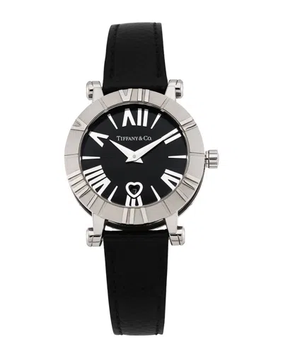 Tiffany & Co . Women's Atlas Watch, Circa 2000s (authentic ) In Black