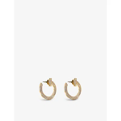 Tiffany & Co Womens 18ct Gold Tiffany T T1 18ct-gold And 0.48ct Round Brilliant-cut Diamond Hoop Ear