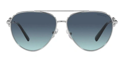 Tiffany & Co . Aviator Frame Sunglasses In Silver