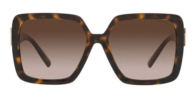 Tiffany & Co . Square Frame Sunglasses In Brown