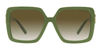 Tiffany & Co . Square Frame Sunglasses In Green