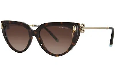 Pre-owned Tiffany & Co . Tf4195 80153b Sunglasses Women's Havana/brown Gradient 54mm