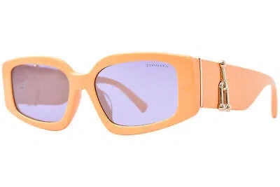 Pre-owned Tiffany & Co . Tf4208u 83842s Sunglasses Women's Solid Peach/orange Mirror 54mm