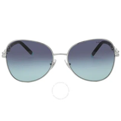 Tiffany & Co Tiffany Azure Gradient Blue Butterfly Ladies Sunglasses Tf3086 60019s 57