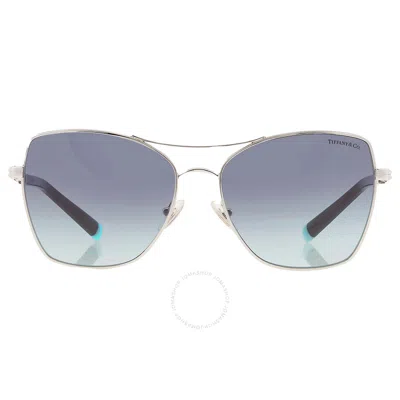 Tiffany & Co Tiffany Azure Gradient Blue Square Ladies Sunglasses Tf3084 60019s 59