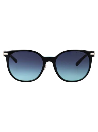 Tiffany & Co Tiffany Black On Tiffany Blue Acetate Sunglasses In 80559s Black On Tiffany Blue