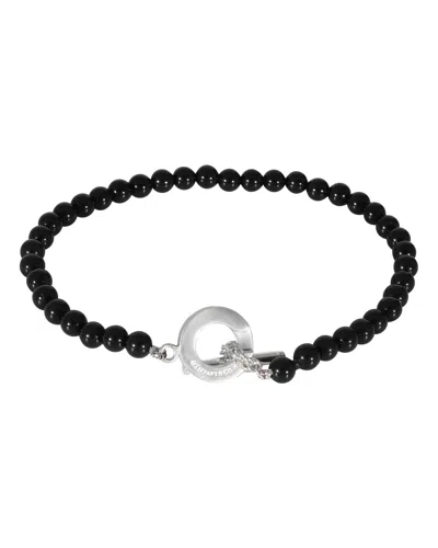 Tiffany & Co Tiffany Onyx Beads Bracelet In Sterling Silver In Black
