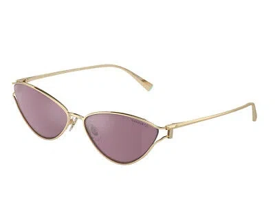 Pre-owned Tiffany & Co Tiffany Sunglasses Tf3095 6194ak Gold Pink Woman