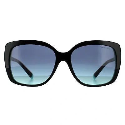 Pre-owned Tiffany & Co Tiffany Sunglasses Tf4171 80559s Black On Tiffany Blue Blue Gradient
