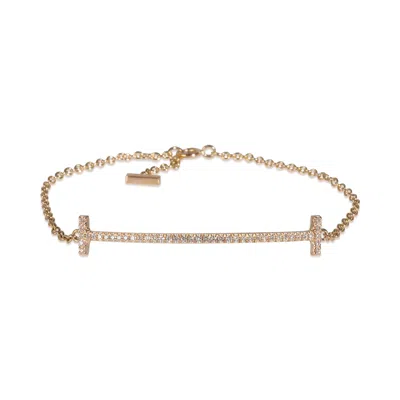 Tiffany & Co Tiffany T Bracelet In 18k Yellow Gold 0.11 Ctw