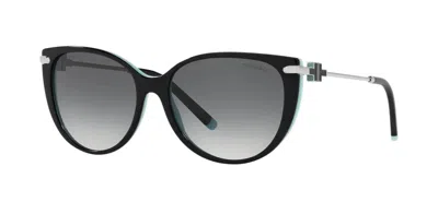 Pre-owned Tiffany & Co Tiffany T Tf 4178 Black Azure/grey Shaded (8055/t3) Sunglasses
