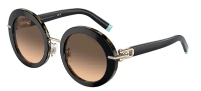 Pre-owned Tiffany & Co Tiffany Tf 4201 Black And Yellow Havana/yellow Brown Shaded (8256/2q) Sunglasses