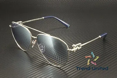 Pre-owned Tiffany & Co Tiffany Tf3092 6175v6 Silver Gradient Blue Mirror Silver 59mm Women's Sunglasses In Clear Gradient Blue Mirror Silver