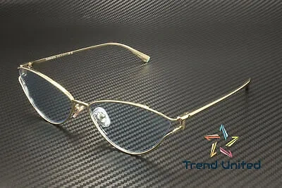 Pre-owned Tiffany & Co Tiffany Tf3095 6196mf Pale Gold Photo Azure 61 Mm Women's Sunglasses